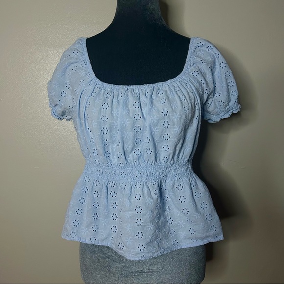 Candie's Tops - Candie’s blue eyelet babydoll top